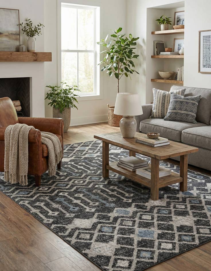 Detail image of 4' x 6' Eco Trellis Rug