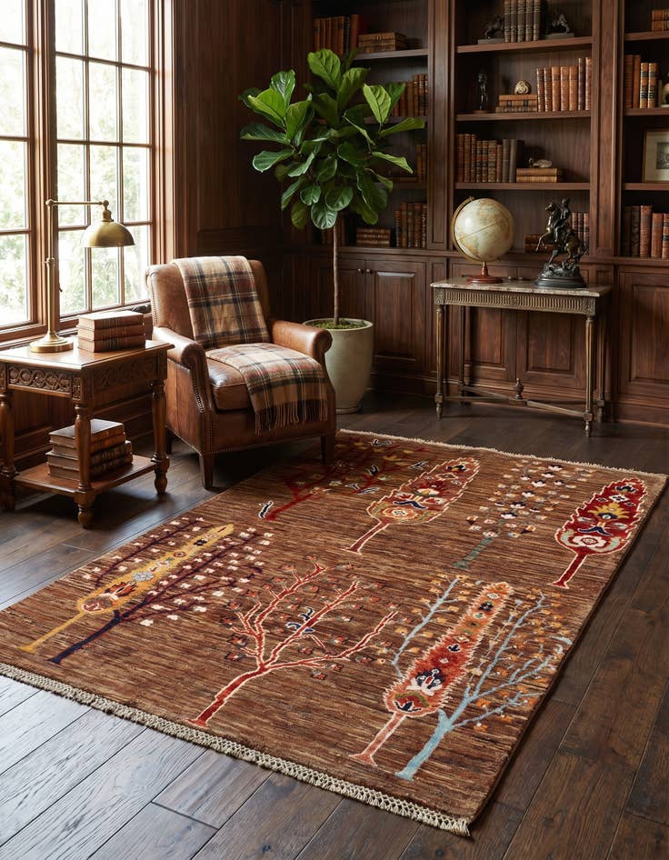 Detail image of 3' 11 x 5' 10 Hand Knotted Ariana Ziegler Rug