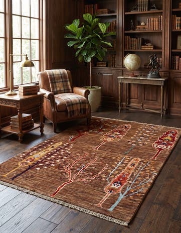 3' 11 x 5' 10 Hand Knotted Ariana Ziegler Rug