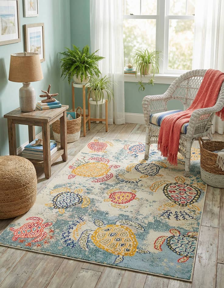 Detail image of 4' x 6'  Washable Capri Rug