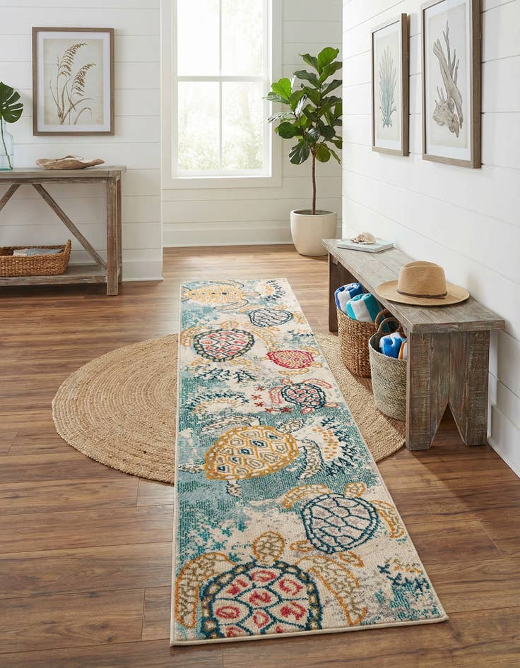 Detail image of 2' x 8'  Washable Capri Runner Rug