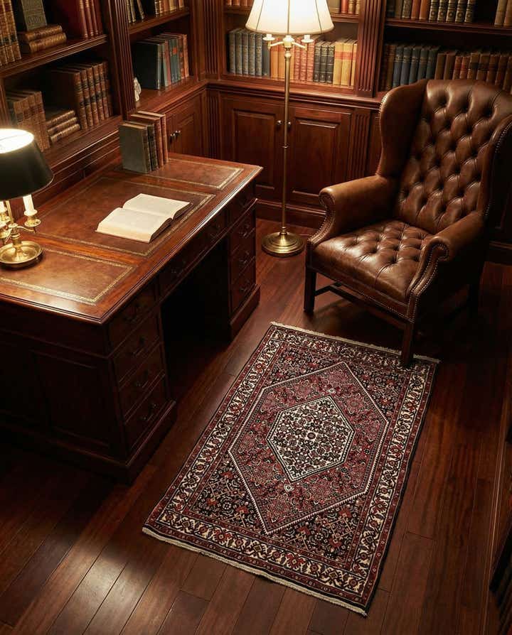 2' 4 x 3' 8 Hand Knotted Bidjar Persian Wool Rug