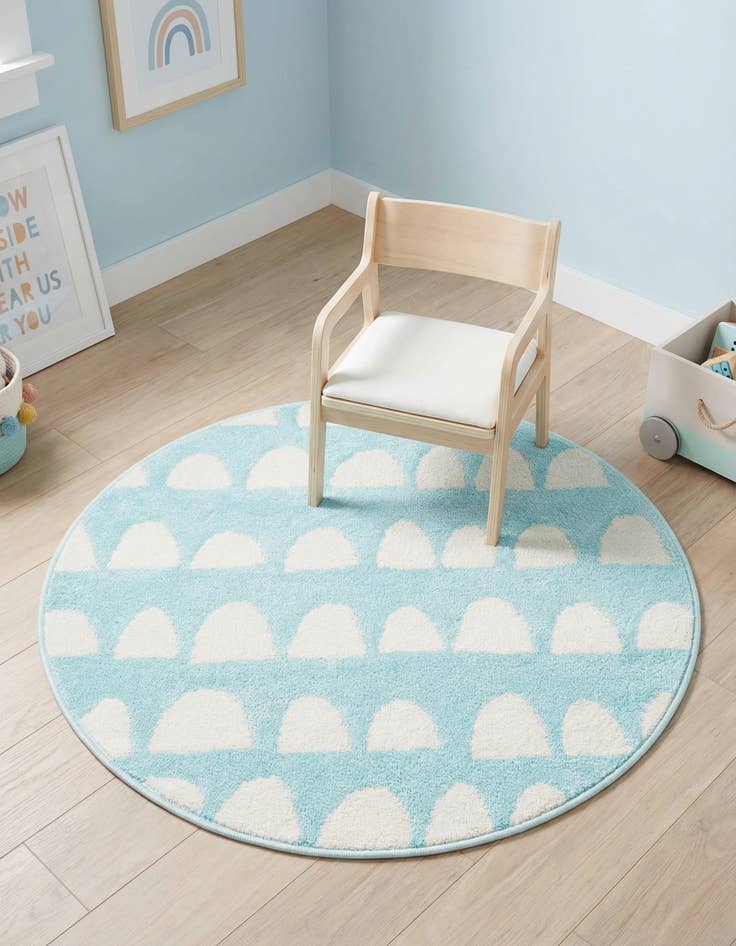Detail image of 3' 3 x 3' 3 Whimsy Kids Round Rug
