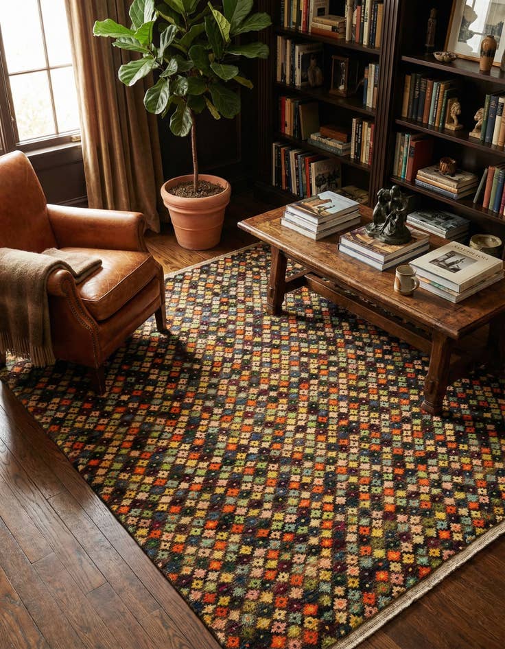 Detail image of 7' 1 x 9' 8 Hand Knotted Balouch Wool Rug