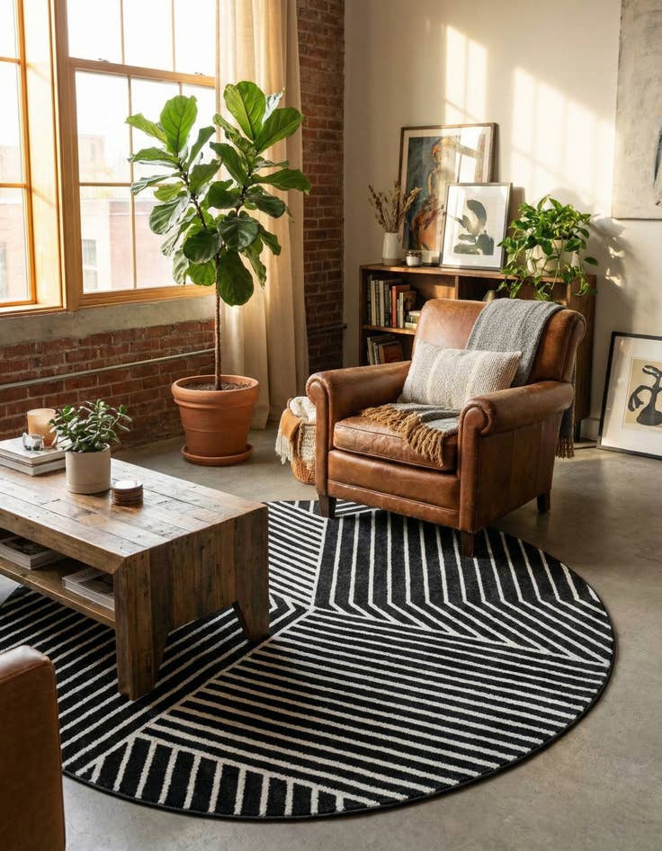 Detail image of  7' 10 x 7' 10 Oslo Round Rug