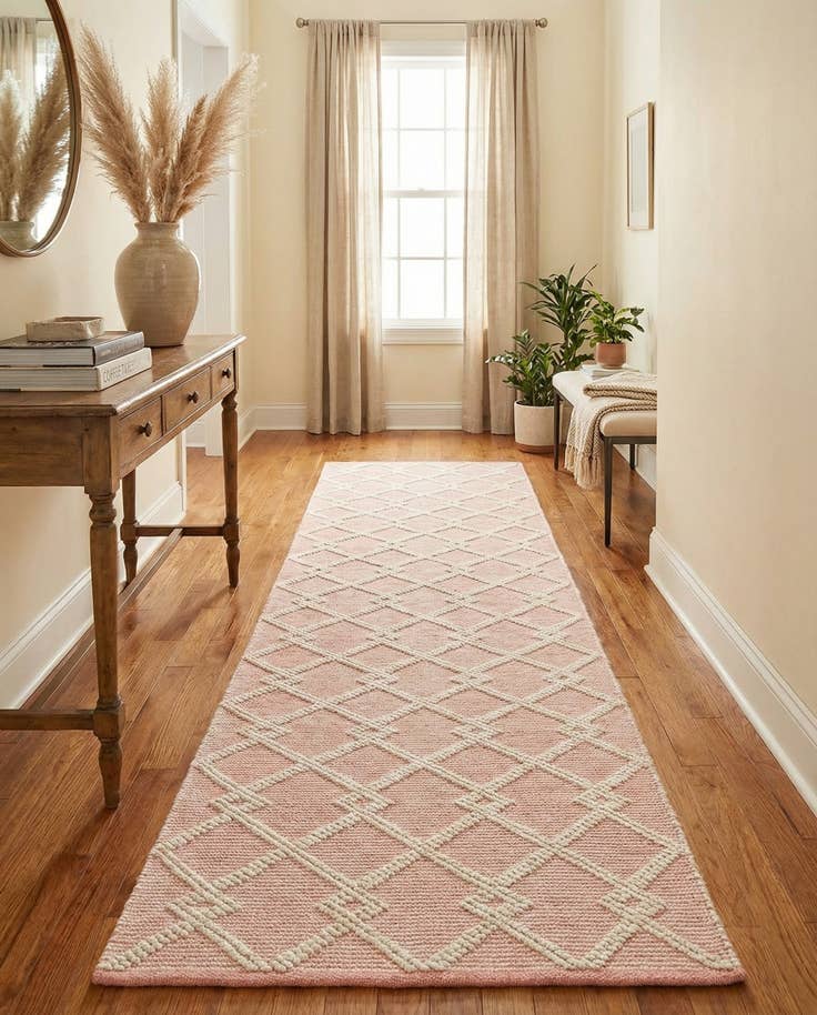 Detailansicht von 80cm x 305cm Handgeknüpft Jill Zarin Dorset Läufer Teppich