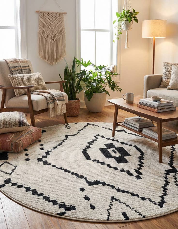 Detail image of 7' x 7' Morocco Round Rug