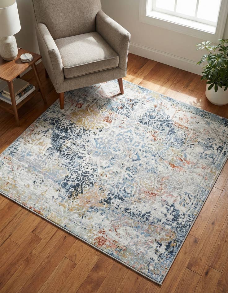 Detail image of 5' 3 x 5' 3 Kamala Washable Square Rug