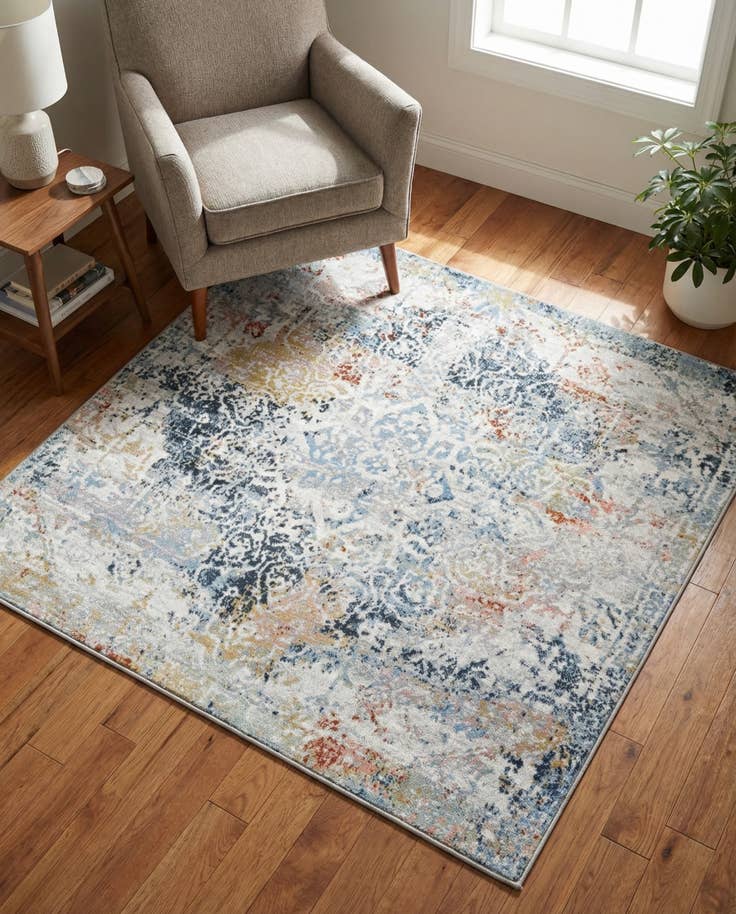 Detail image of 5' 3 x 5' 3 Kamala Washable Square Rug