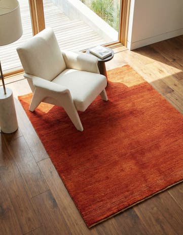 5' 1 x 6' 2 Hand Knotted Gabbeh Shouli Persian Wool Rug