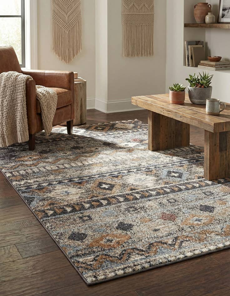 Detail image of 4' x 6' Eco Southwestern Rug