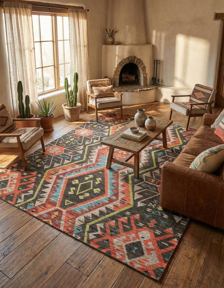 Detail image of 7' 10 x 10' Chenille Jute Rug