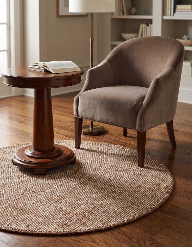 Detail image of 3' 1 x 3' 1  Hand Woven Jill Zarin English Manor Wool Round Rug