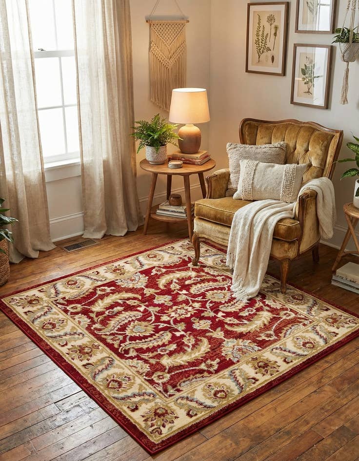 Detail image of 4' x 4' Classic Agra Square Rug