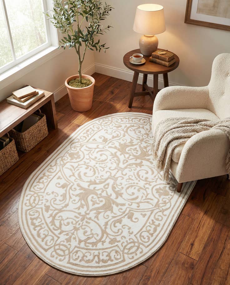 Detail image of 4' x 6' Hermitage Oval Rug