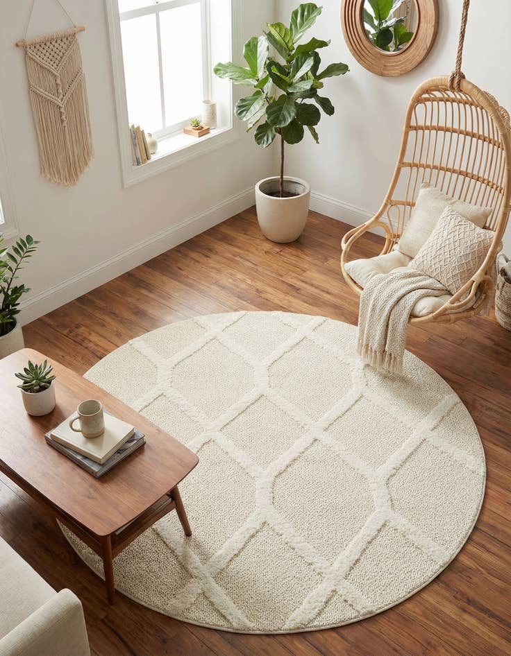 Detail image of 5' 3 x 5' 3 Boho Round Rug