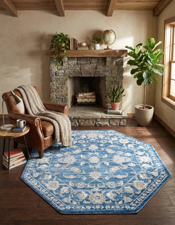 Detail image of 5' 3 x 5' 3 Boston Octagon Rug