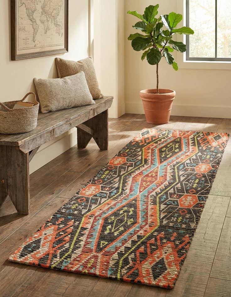 Detail image of 2' 2 x 6' 1 Chenille Jute Runner Rug