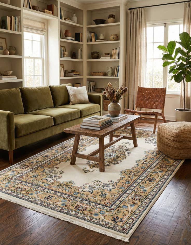 Detail image of 5' 3 x 8' Nain Design Rug