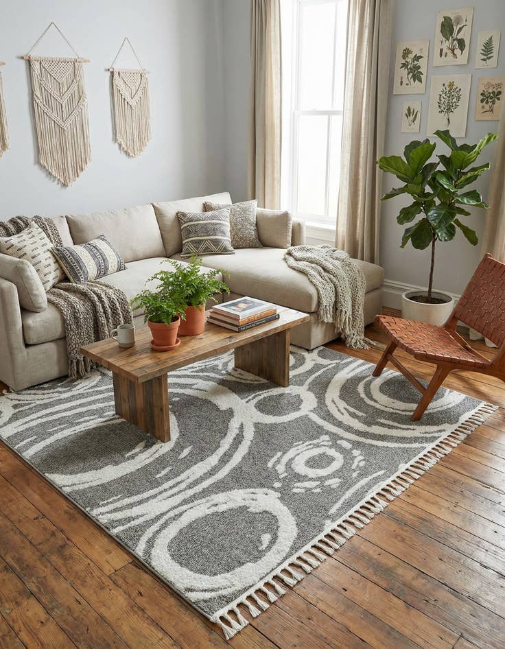 Detail image of 7' 10 x 7' 10 Boho Square Rug