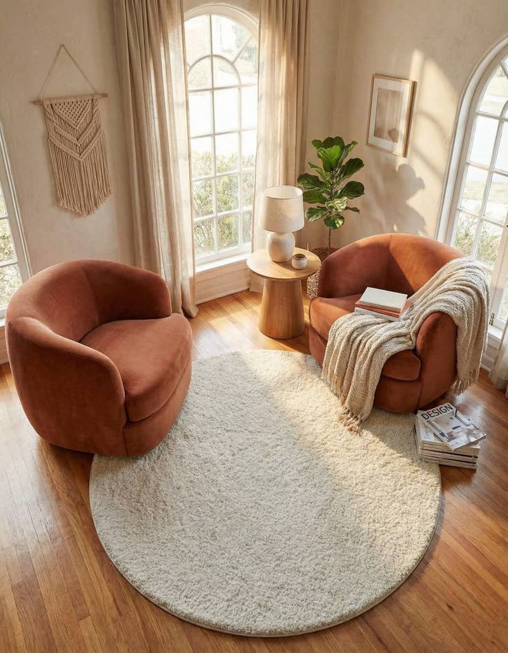 Detail image of  7' x 7' Jill Zarin Shaggy Chic Round Rug