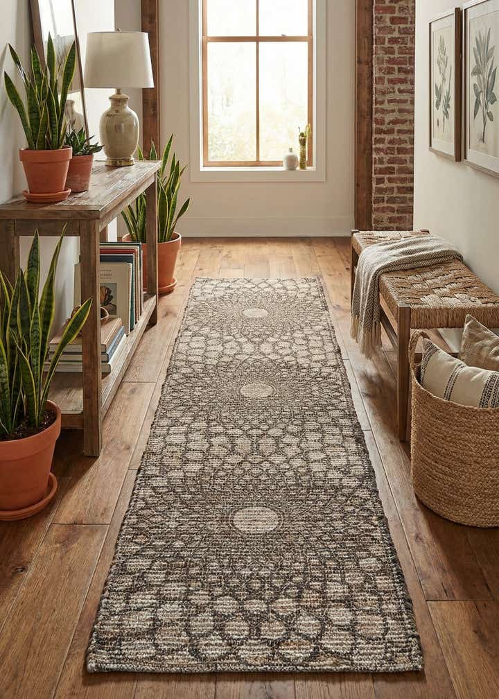 2' 2 x 8' Hand Woven Chenille Jute Runner Rug