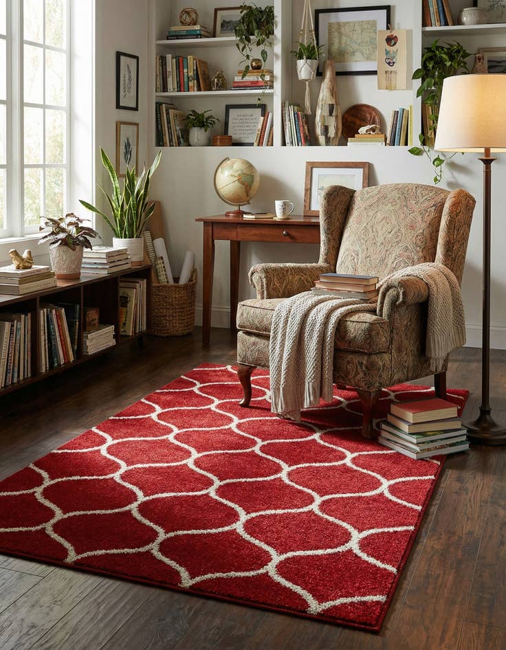 Detail image of 3' x 5' 3 Lattice Frieze Rug