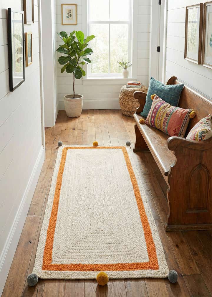 2' x 4' 1 Hand Braided Kids Braided Jute Runner Rug