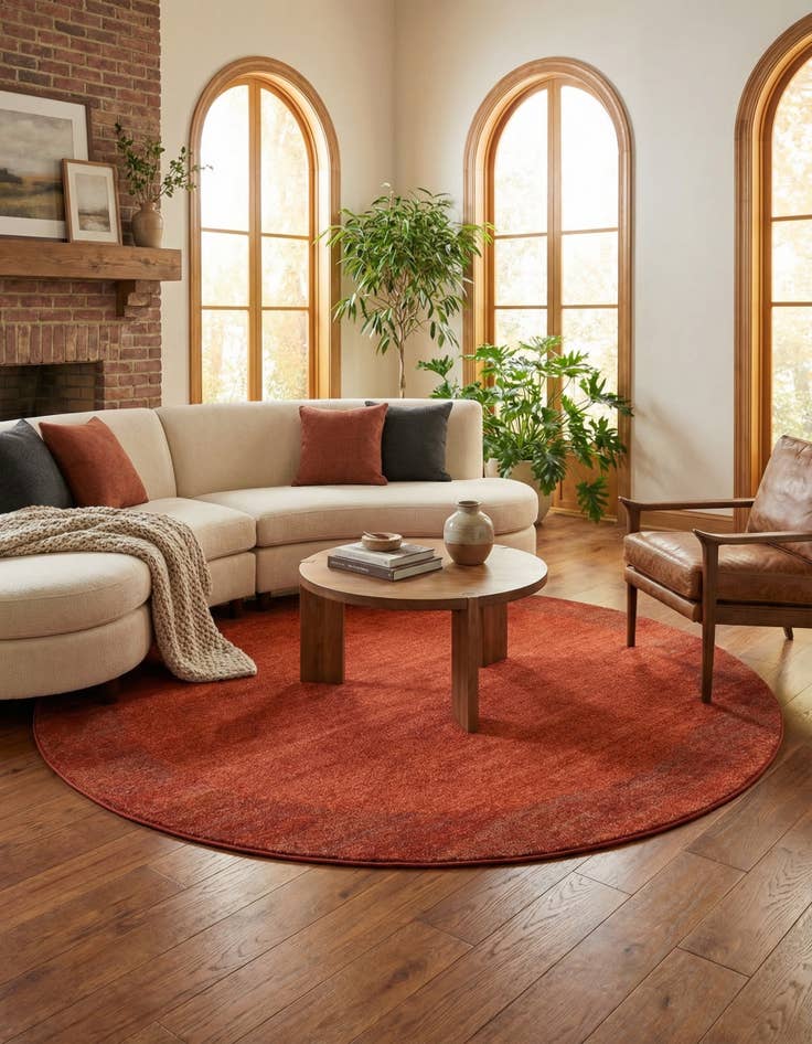 Detail image of 7' 10 x 7' 10 Angelica Round Rug