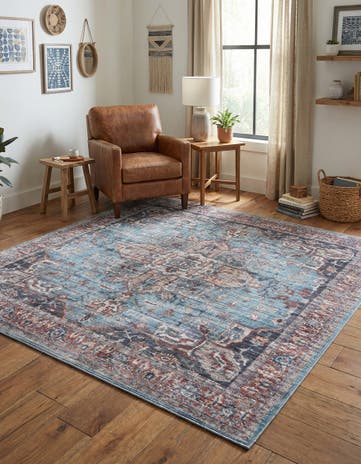 7' 3 x 7' 3 Washable Maahru Square Rug