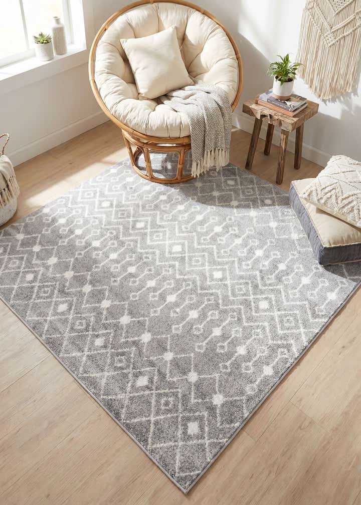 6' x 6' Moroccan Trellis Square Rug