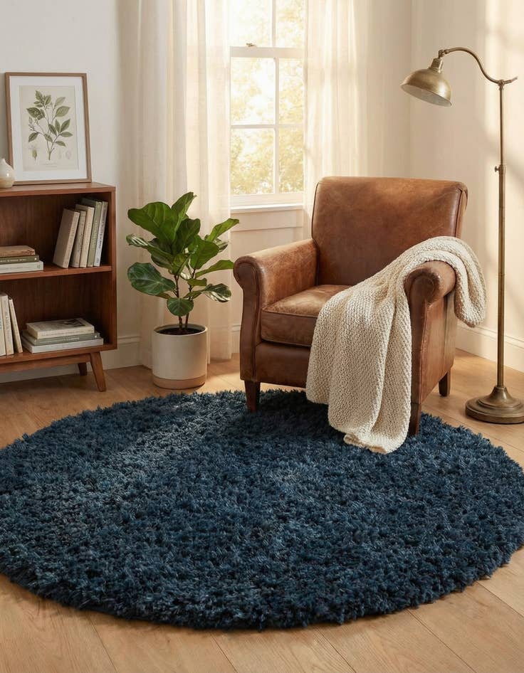 Detail image of 4' x 4' Infinity Shag Round Rug