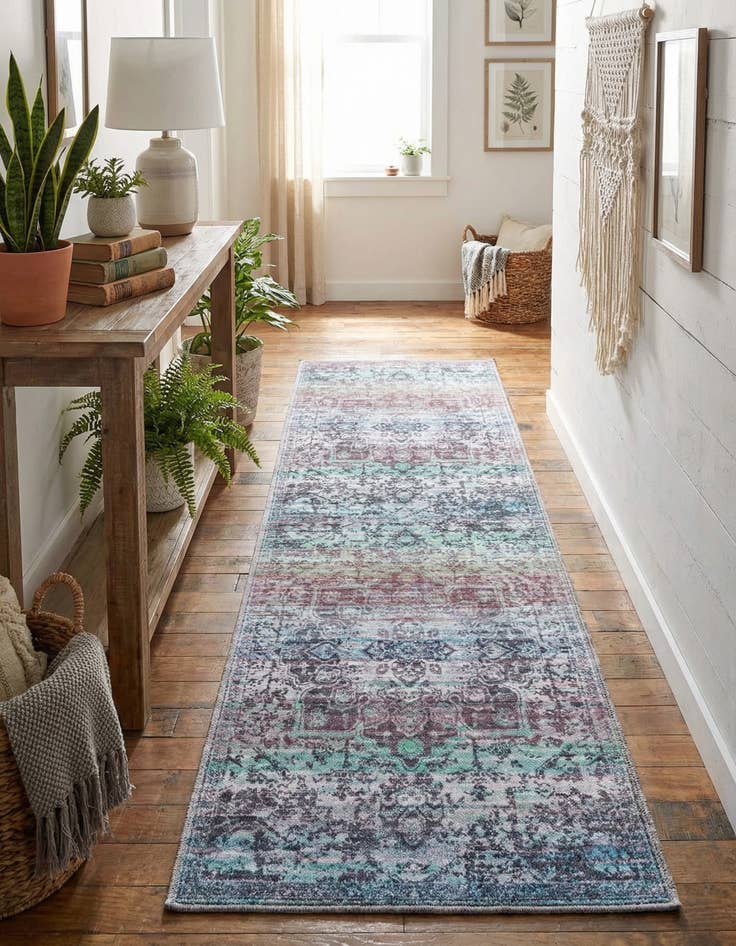 Detail image of 2' x 6' Washable Francesca Runner Rug