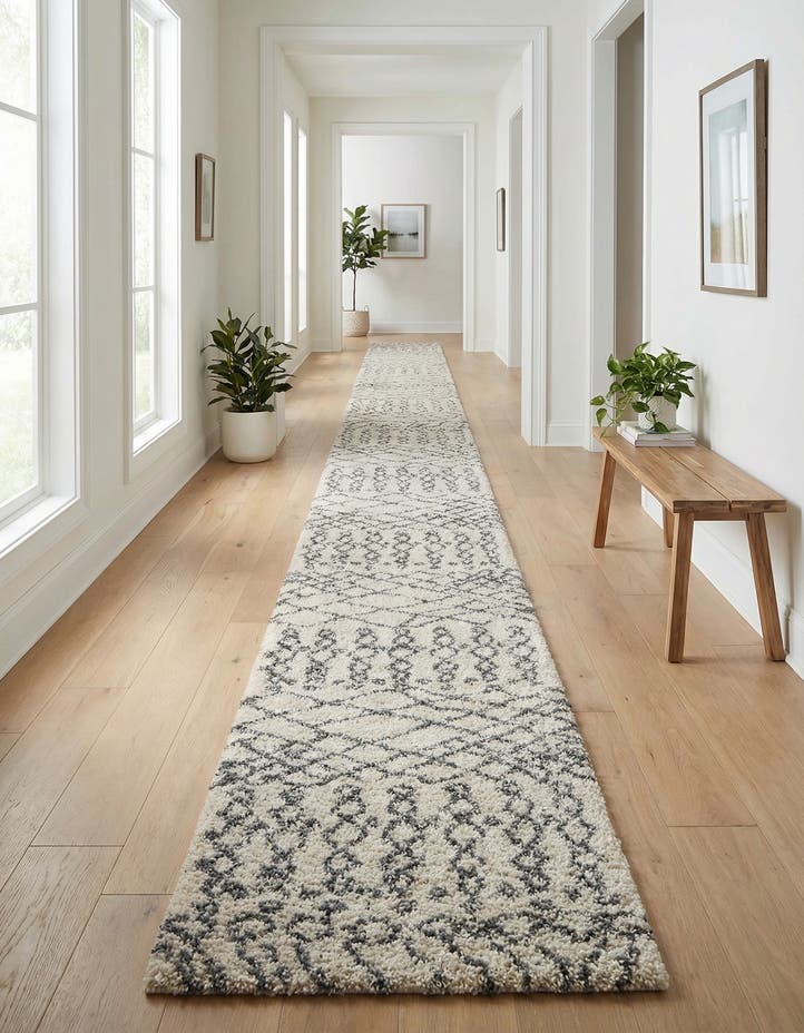 3' 3 x 19' 8 Moroccan Shag Runner Rug
