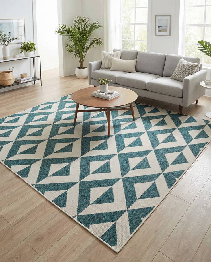 Detail image of 7' 10 x 7' 10 Easy-Clean Jill Zarin Napa Indoor / Outdoor Square Rug