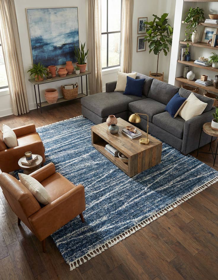 Detail image of 10' x 14' Serenity Shag Rug