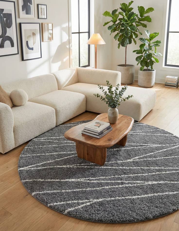 Detail image of 10' x 10' Serenity Shag Round Rug