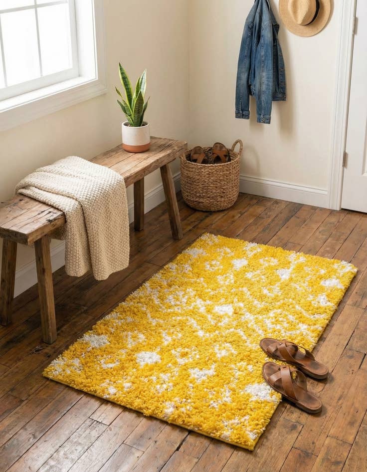 Detail image of 2' x 3' Moroccan Trellis Shag Rug