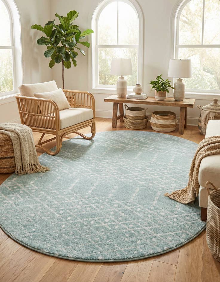Detail image of 7' 10 x 10' Paxon Trellis Oval Rug