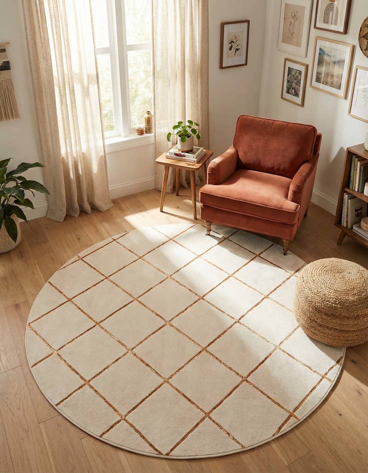 Detail image of 6' x 6' Vogue Geo Round Rug