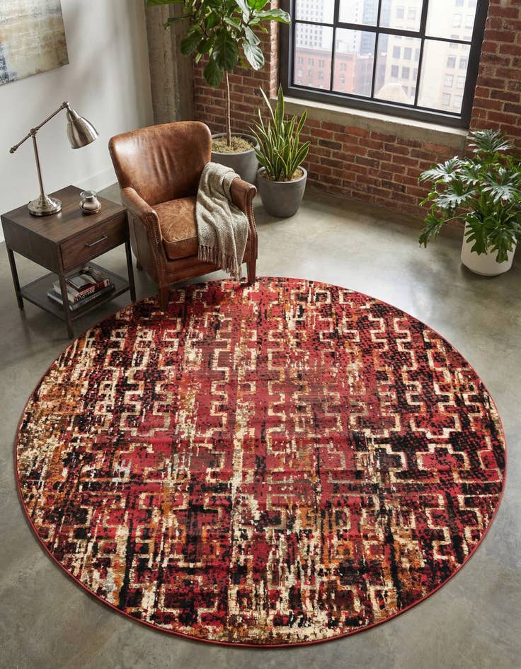 Detail image of 7' 10 x 7' 10 Saturn Round Rug
