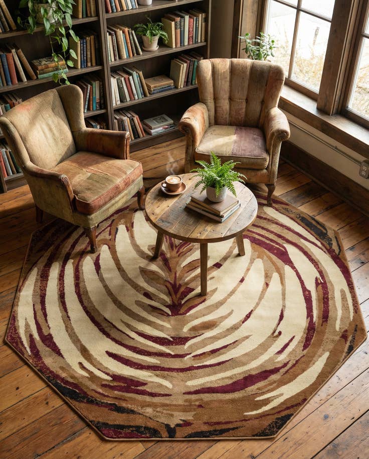 Detail image of 7' x 7' Cafe Octagon Rug