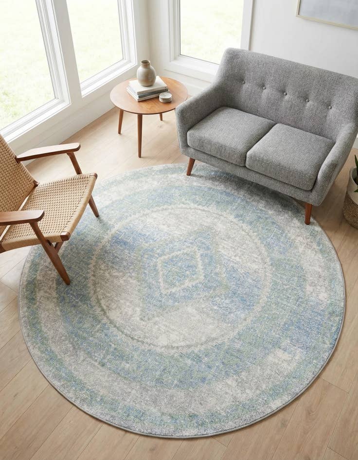 Detail image of 5' 3 x 5' 3 Kamala Washable Round Rug