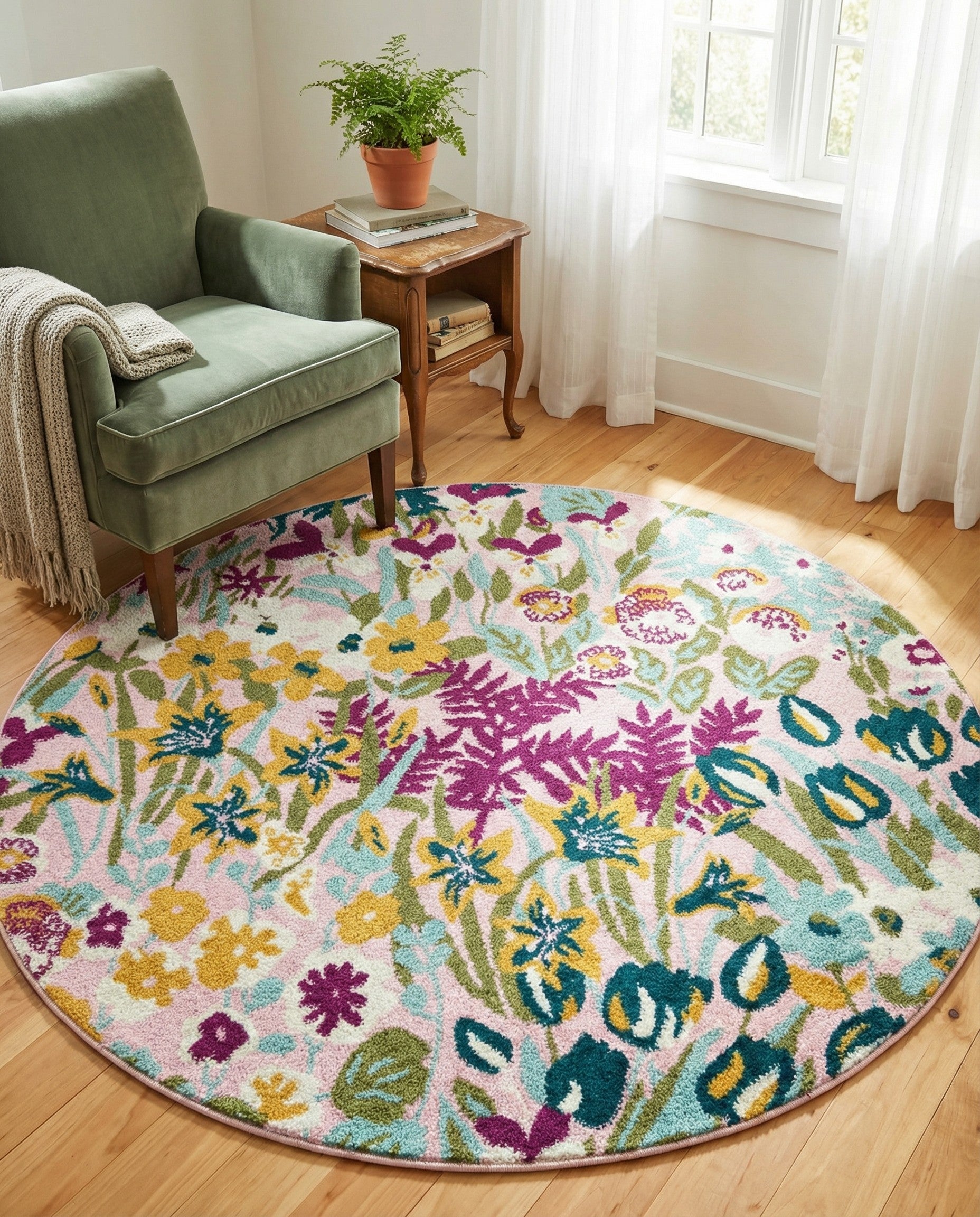 160cm x 160cm Bloom Alfombra redondo