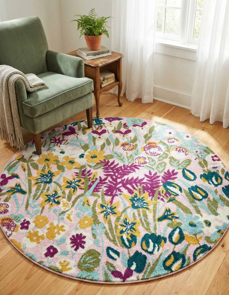Detail image of 5' 3 x 5' 3 Bloom Round Rug