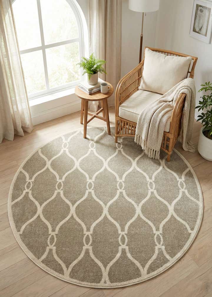6' x 6' Lattice Round Rug