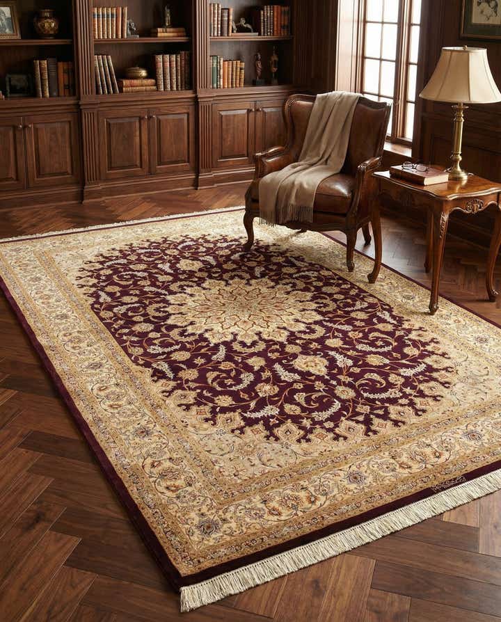 5' 1 x 7' 7 Ghom Silk Rug
