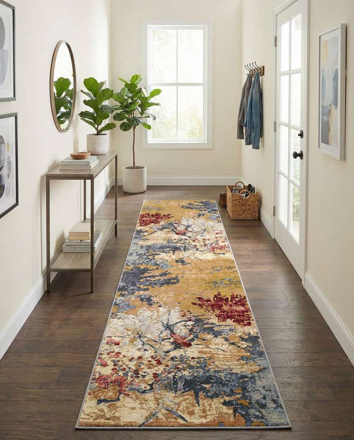 2' 7 x 12' Easy-Clean Modern Indoor / Outdoor Runner Rug