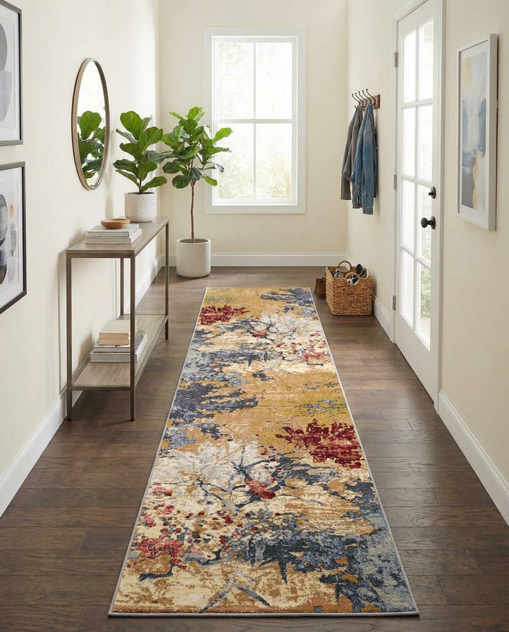 Detail image of 2' 7 x 12' Easy-Clean Modern Indoor / Outdoor Runner Rug