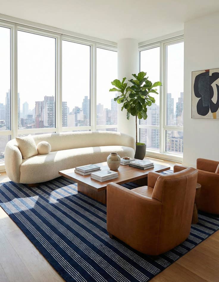 Detail image of  10' x 14' 1 Jill Zarin Striped Wool Rug